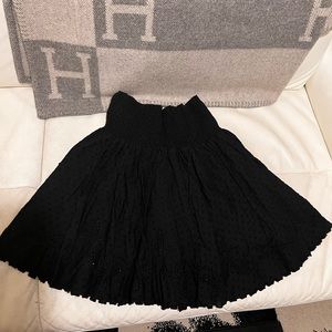 Kooples black cotton eyelet skirt xs so cute!